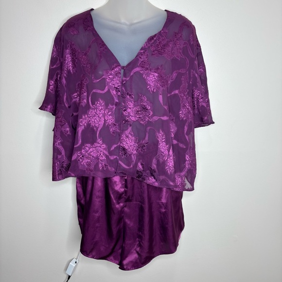 Victoria’s Secret vintage Gold label Purple set Lingerie shorts top pj's Large - Picture 1 of 6